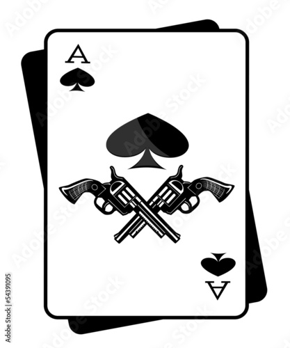 The gun and the ace of spades