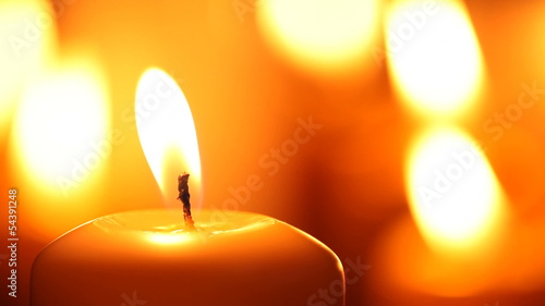 Close-up of candle and match.