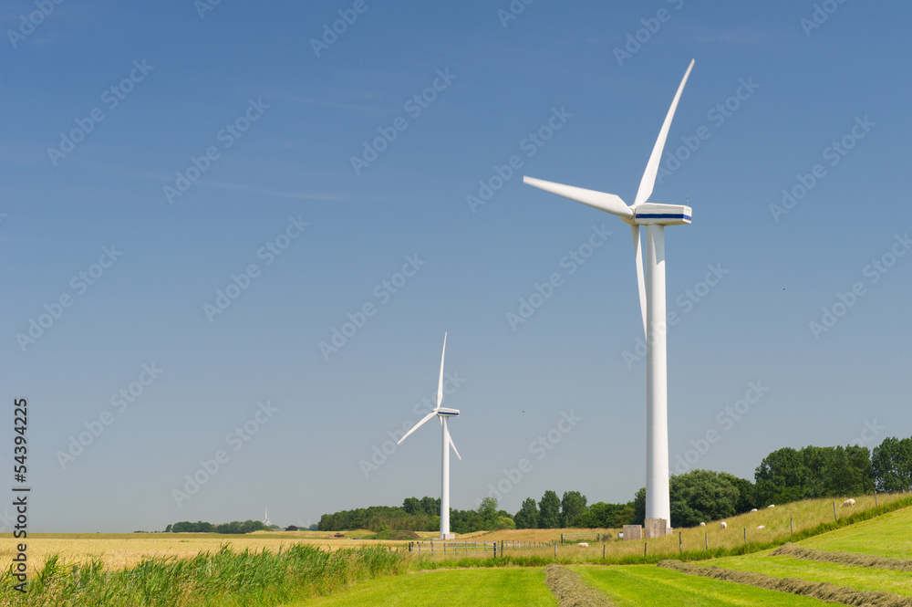 Wind Turbines in agriculture landscape Wind Turbines in agriculture landscape