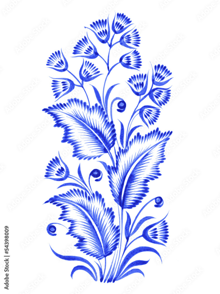 Naklejka premium blue flower composition