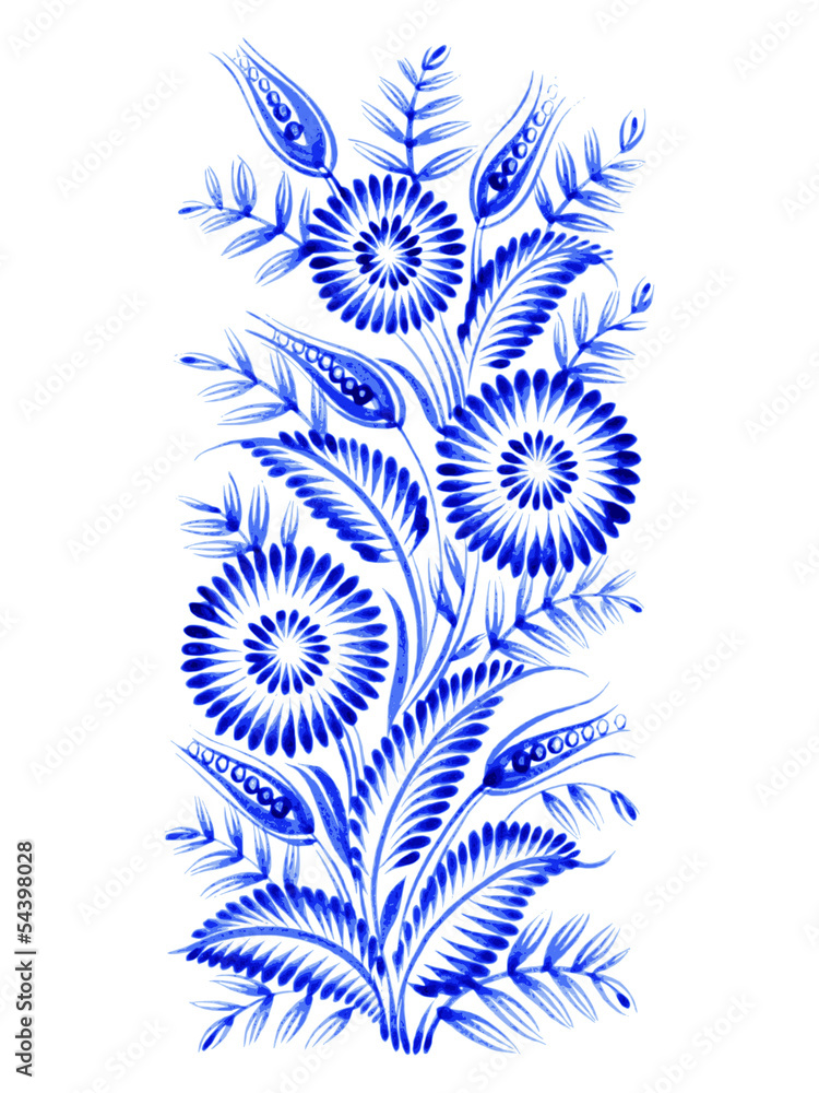 Naklejka premium blue flower composition