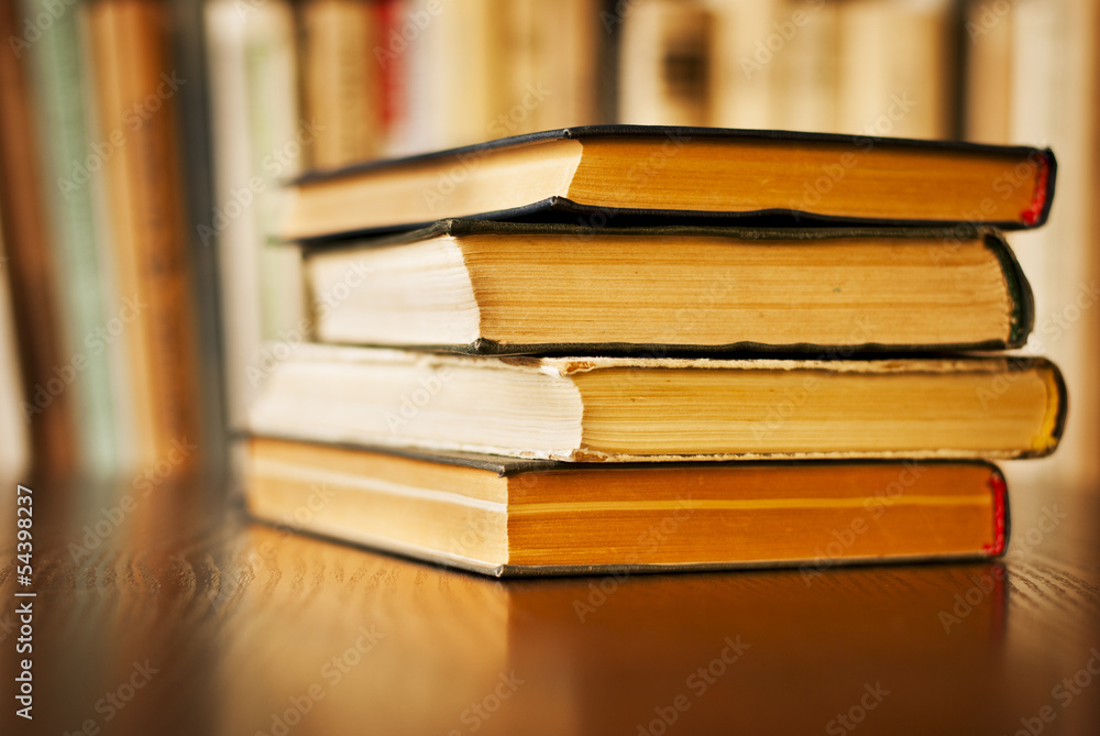 Stack of old hardcover books Stack of old hardcover books
