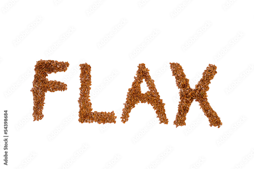 flax seed in white background flax seed in white background