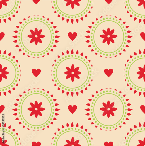 Retro floral vector background
