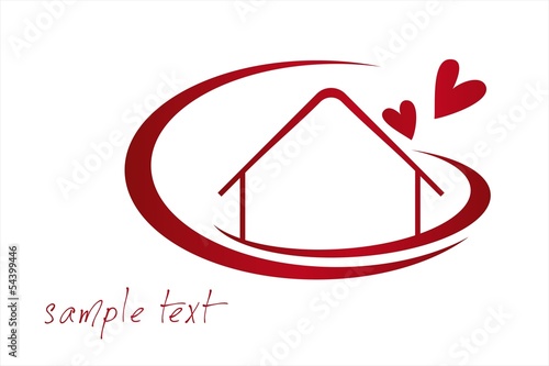 Home , love, architecture , icon, business logo design