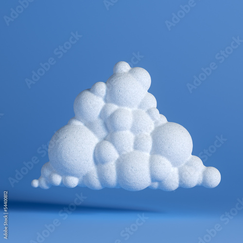 White Cloud On Blue Background (Network Icon) Forth Version