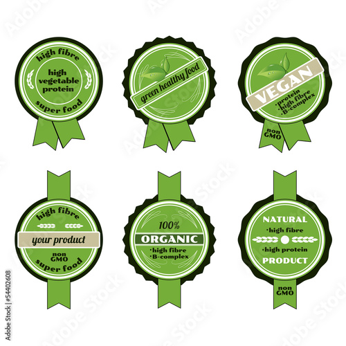 Set of bio badges