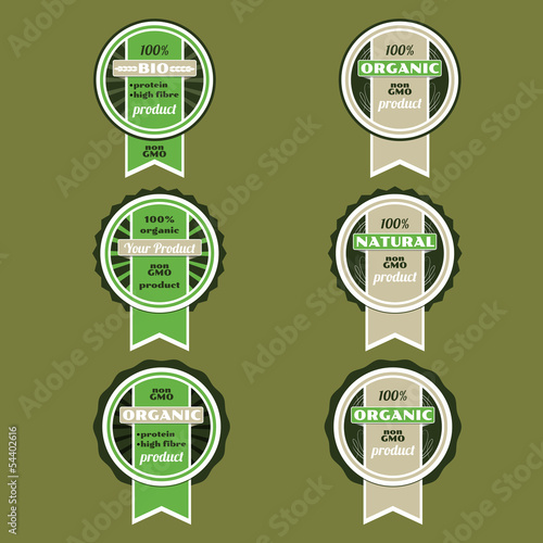 Vector set of retro green  badges