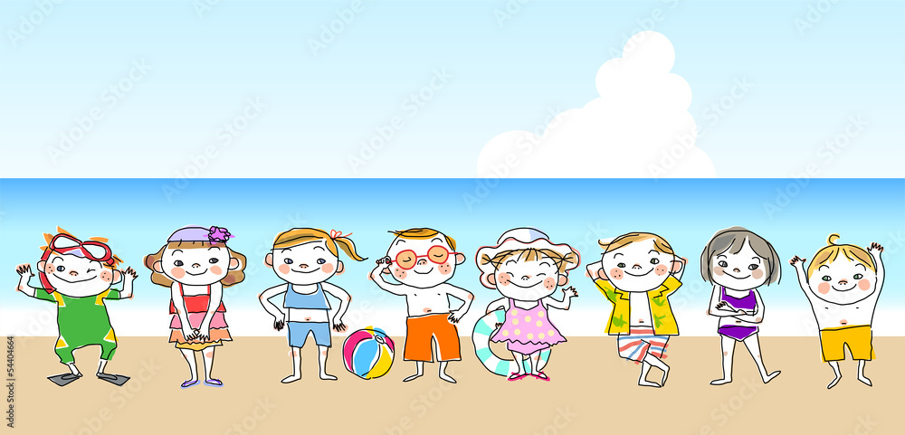 子供 海水浴 夏 イラスト Stock Vector Adobe Stock 子供 海水浴 夏 イラスト Stock Vector Adobe Stock