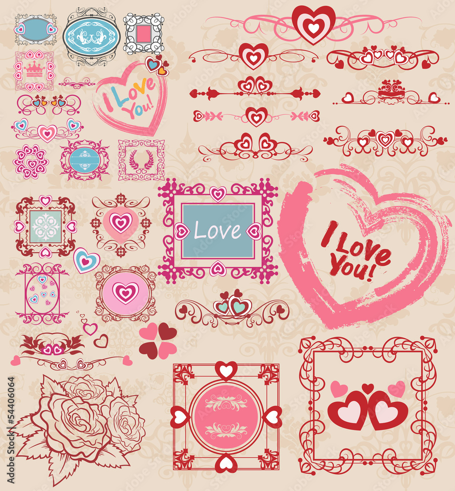 Decorative heart for your design. Valentine's Day. Decorative heart for your design. Valentine's Day.