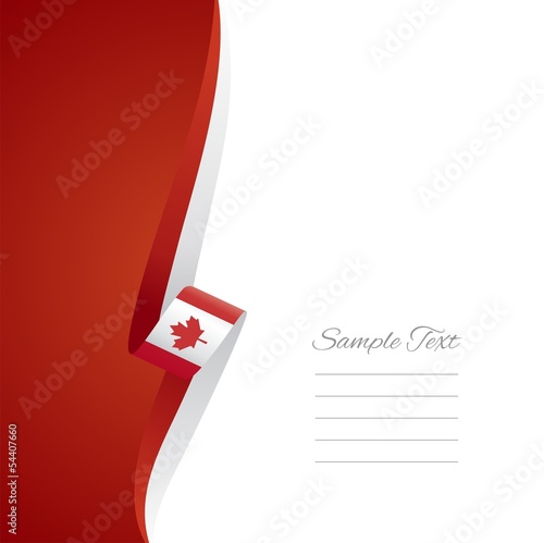 Canadian left side brochure cover vector