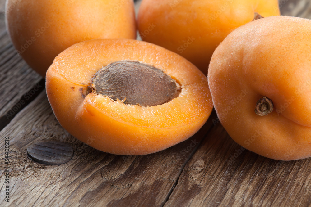 Half apricot on old wood Half apricot on old wood
