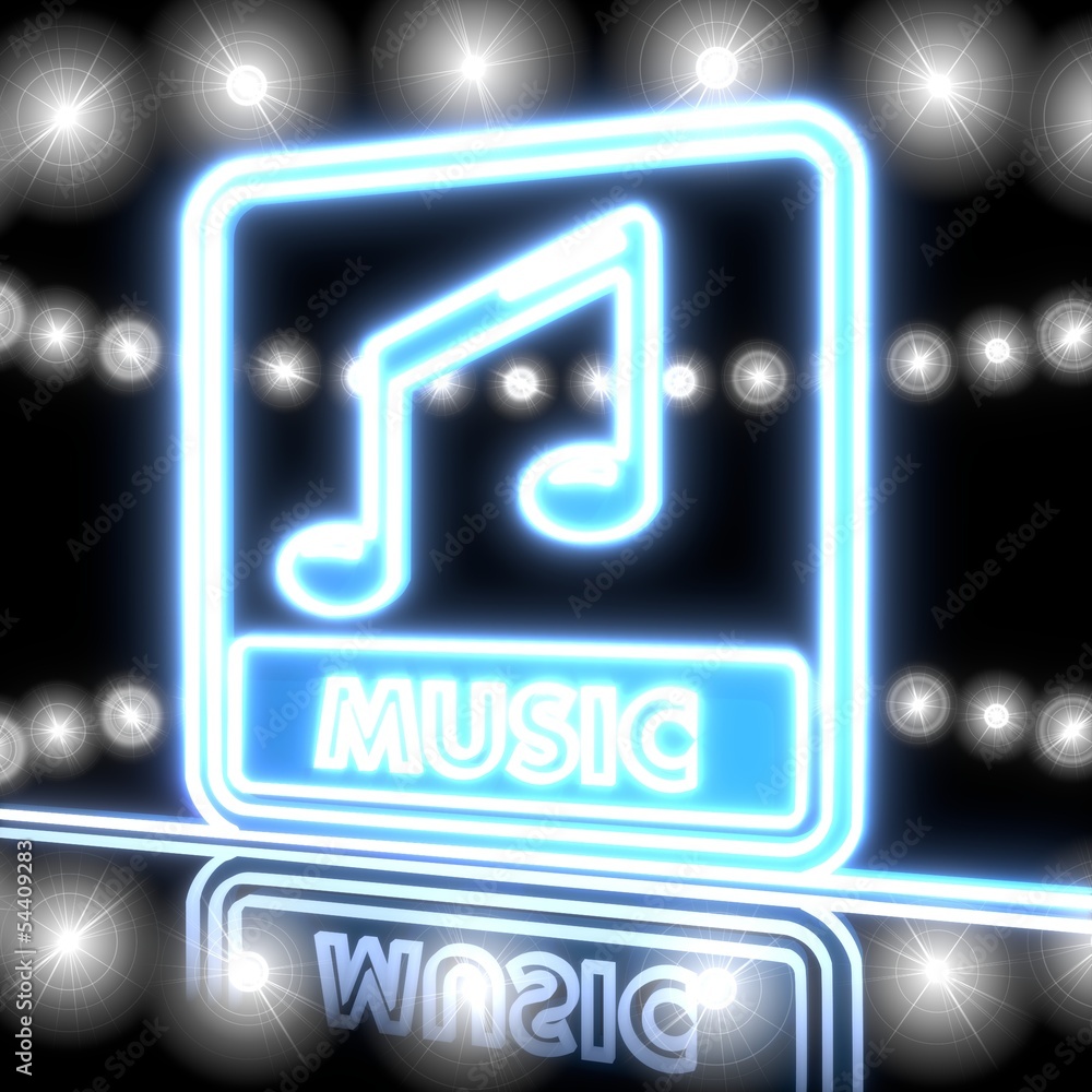 3d graphic of a magic music icon with shining effect lights 3d graphic of a magic music icon with shining effect lights