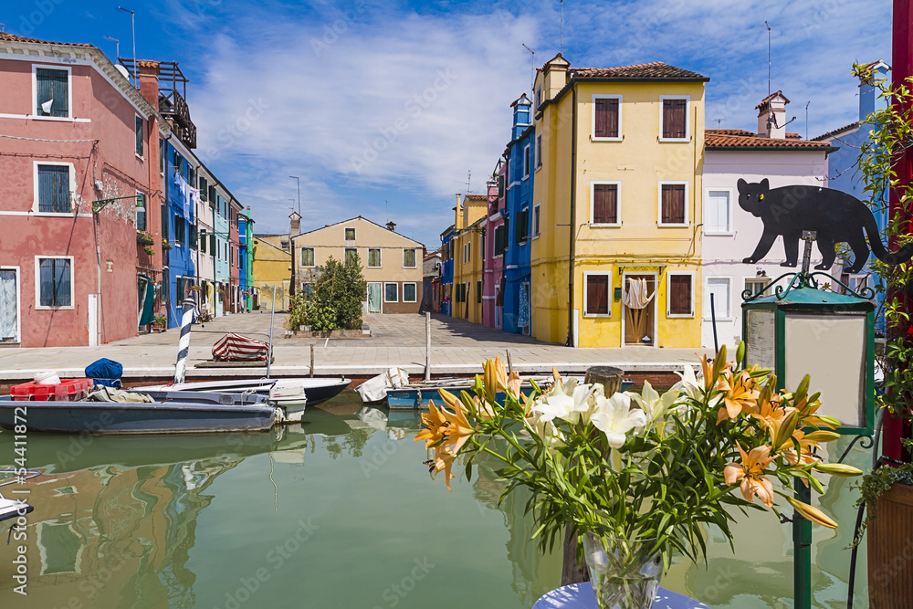 Burano island in Venice,Italy