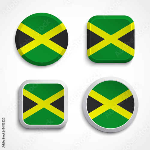 Jamaica flag buttons