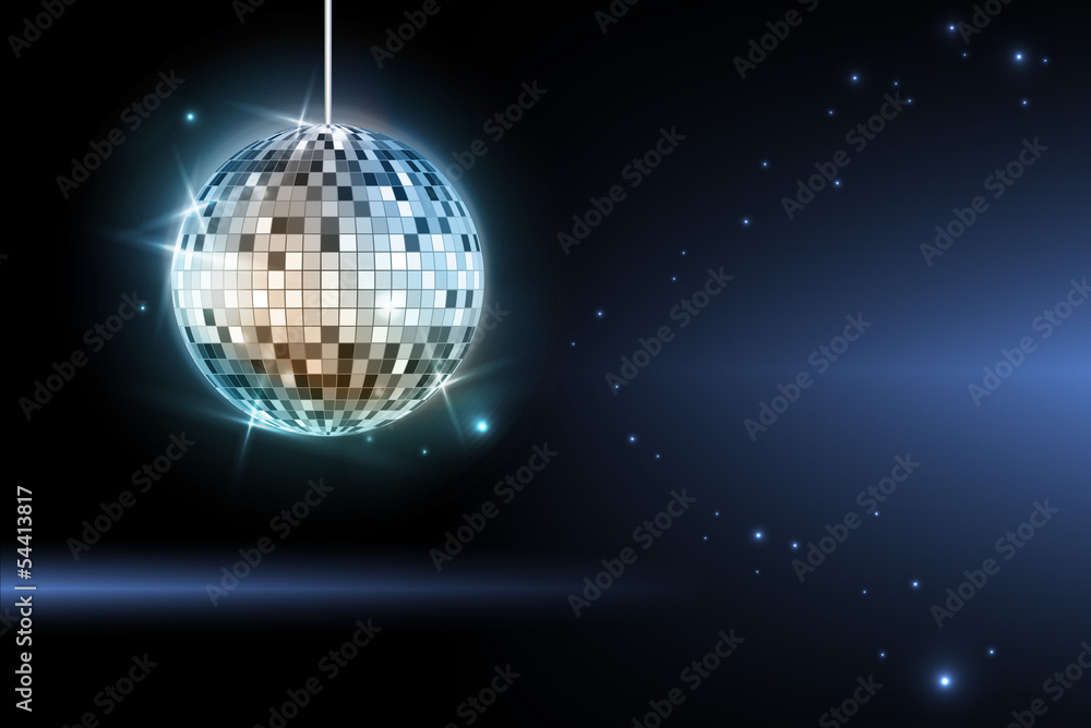Fototapeta premium Disco ball. Disco background