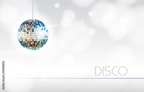 Disco ball. Disco background