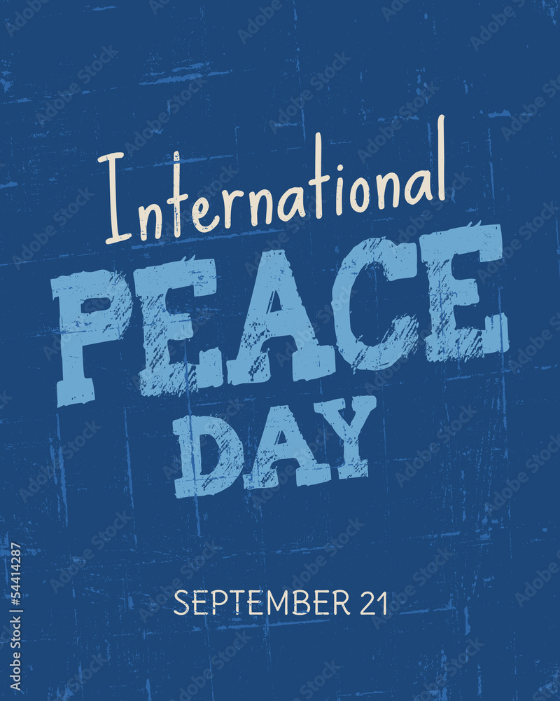 Naklejka premium International Peace Day Poster