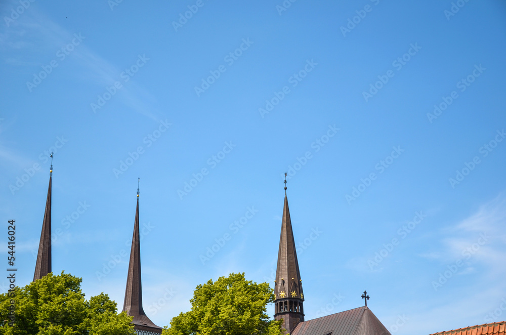 Old church towers
