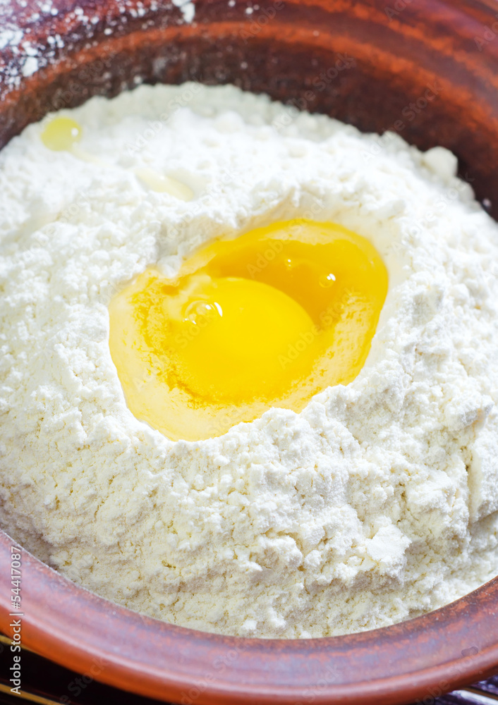 flour and eggs