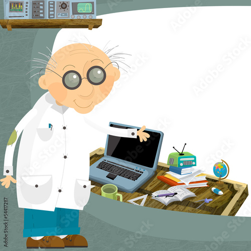 Cartoon technology - informatics - illustration photo