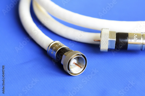 Coax television cable concept of entertainment and communication