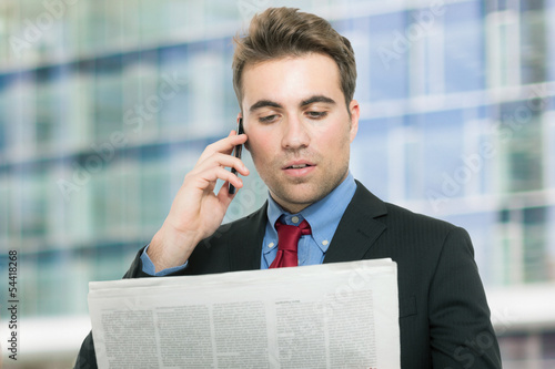 Businessman talking on the phone