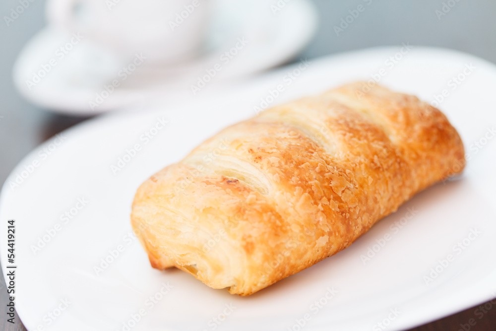 coffee with puff pastry coffee with puff pastry