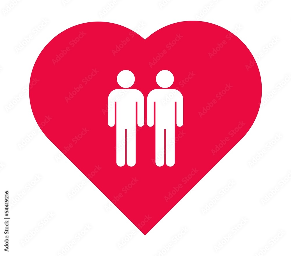 Couple d'homme dans un cœur Couple d'homme dans un cœur