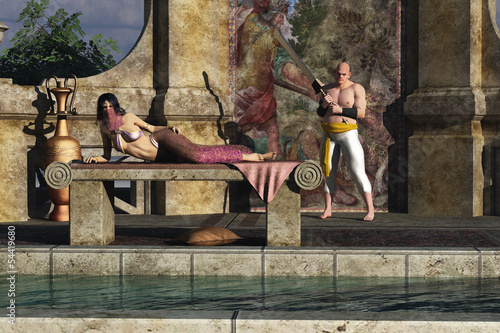 Foto Fantasy Arabian Nights harem scene