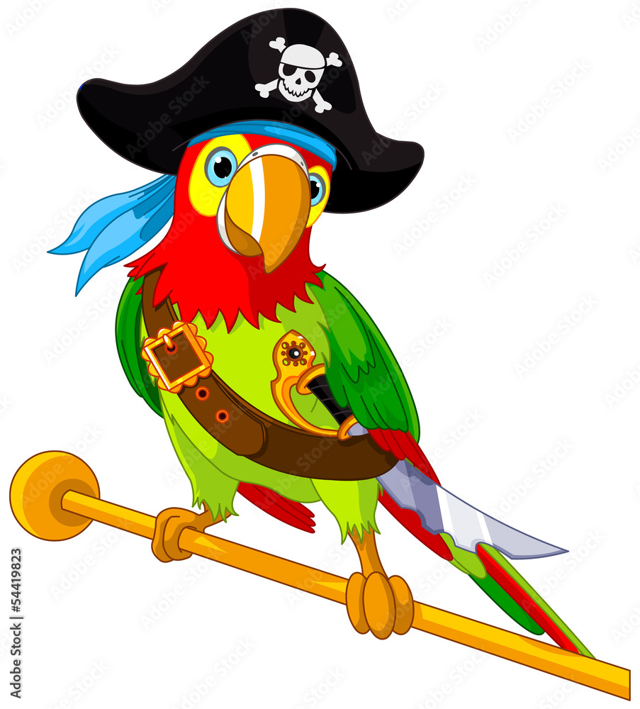 Obraz premium Pirate Parrot