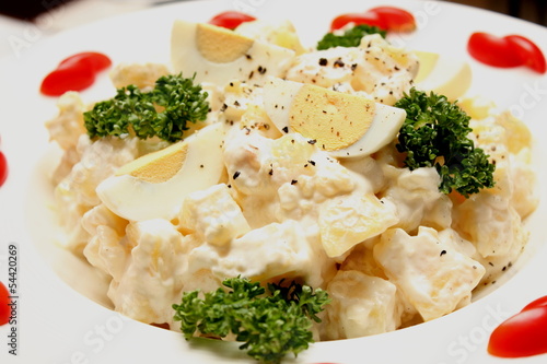 Delicious and healthy potato salad