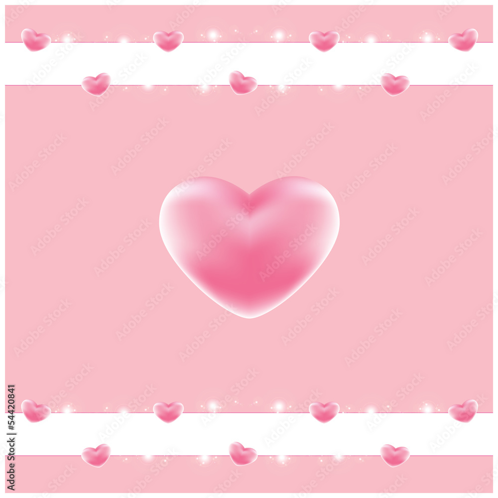 Card with hearts Card with hearts