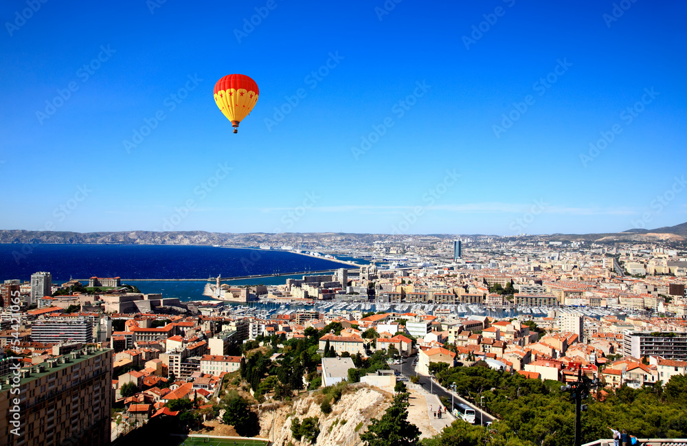 Aerial view of Marseille City