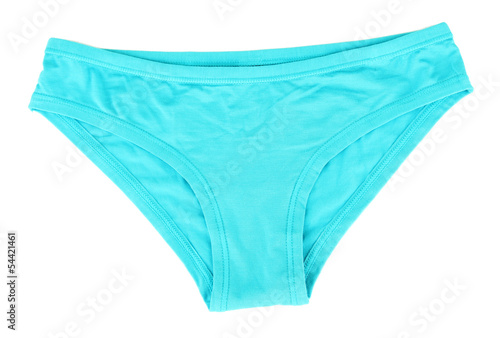 Blue panties, isolated on white