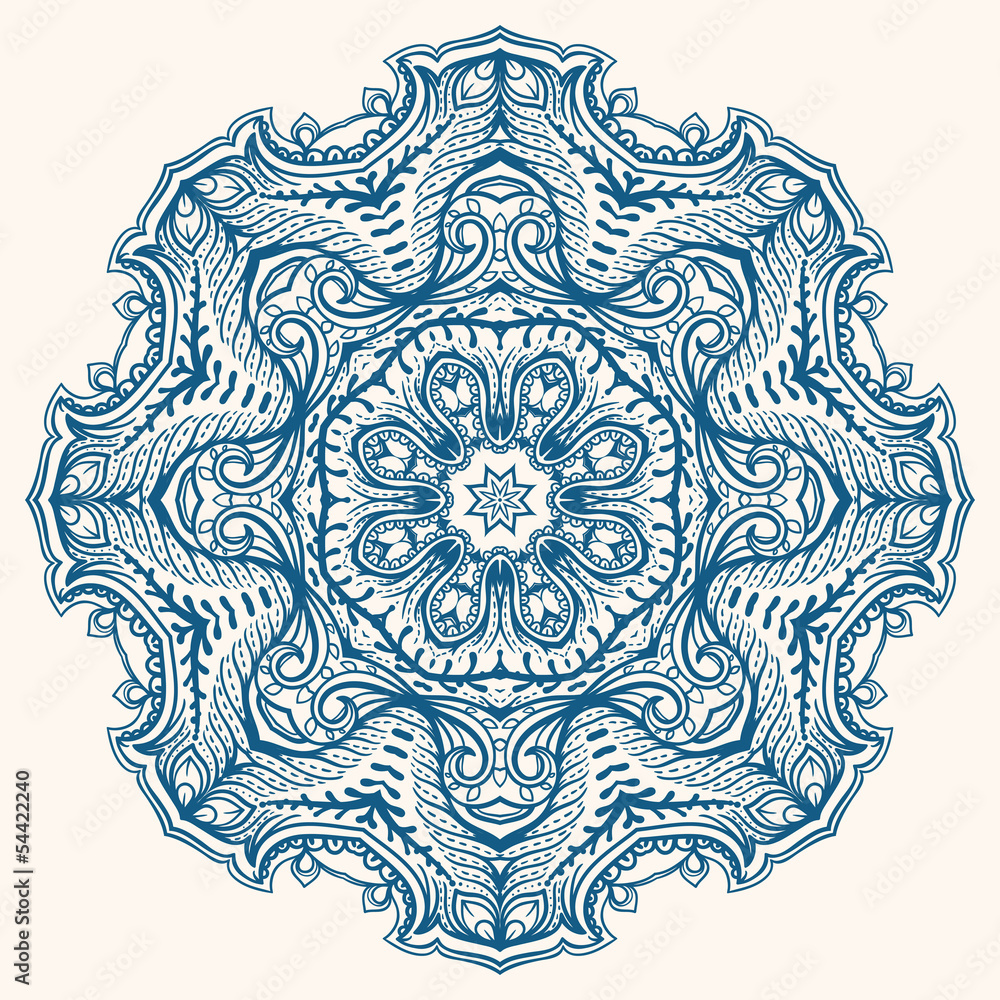 round blue pattern