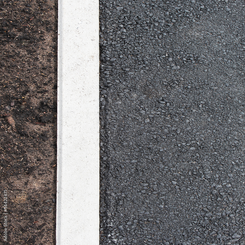 Fototapeta premium Asphalt and soil