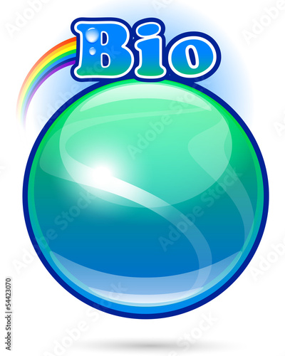 bio blue ball vector