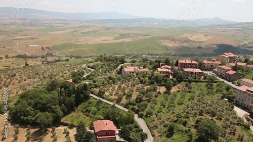 Wallpaper Mural Panoramic view of Castiglione d'Orcia town. Tuscany, Italy Torontodigital.ca