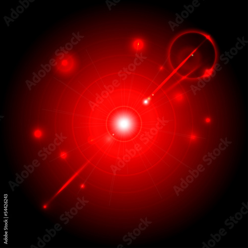 abstract glowing background with a red target.neon effect.vector