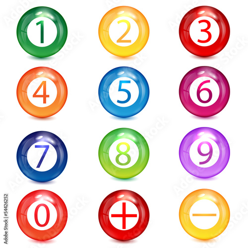 set of multi-colored figures isolated on white background.set o
