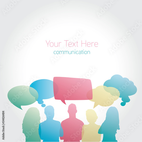 People communicating vector social media