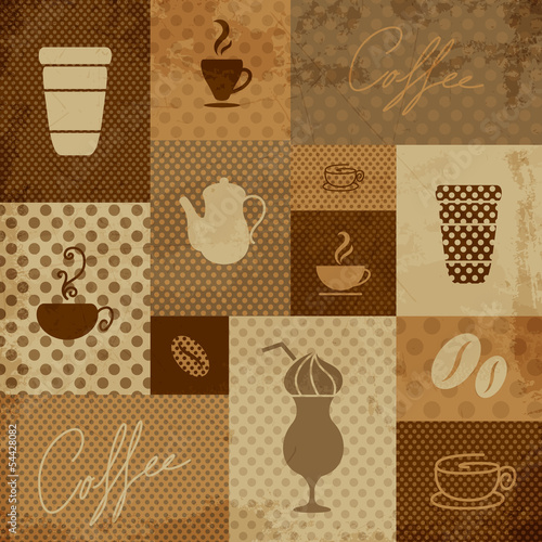 Vector Illustration of a Coffee Background