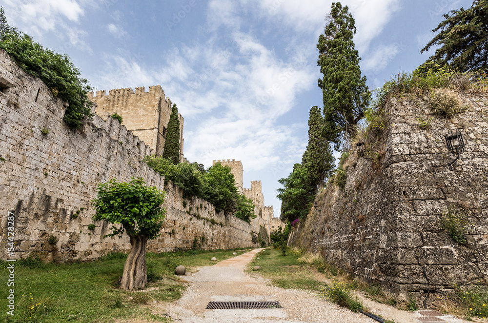 castle of old town Rhodes in Greece castle of old town Rhodes in Greece