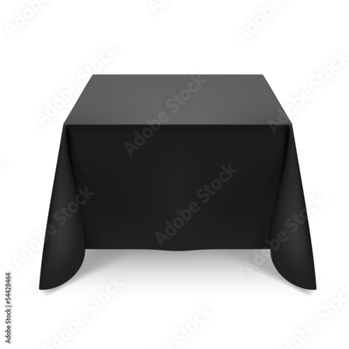Black tablecloth
