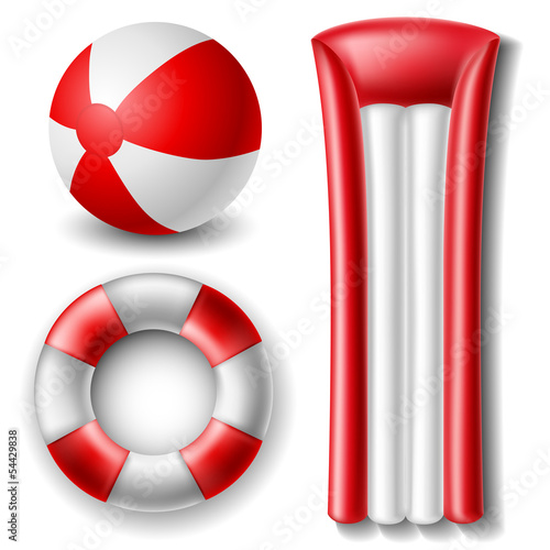 Beach ball and float set