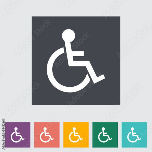 Disabled flat single icon.