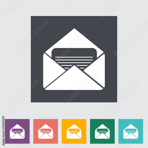 Envelope flat icon.