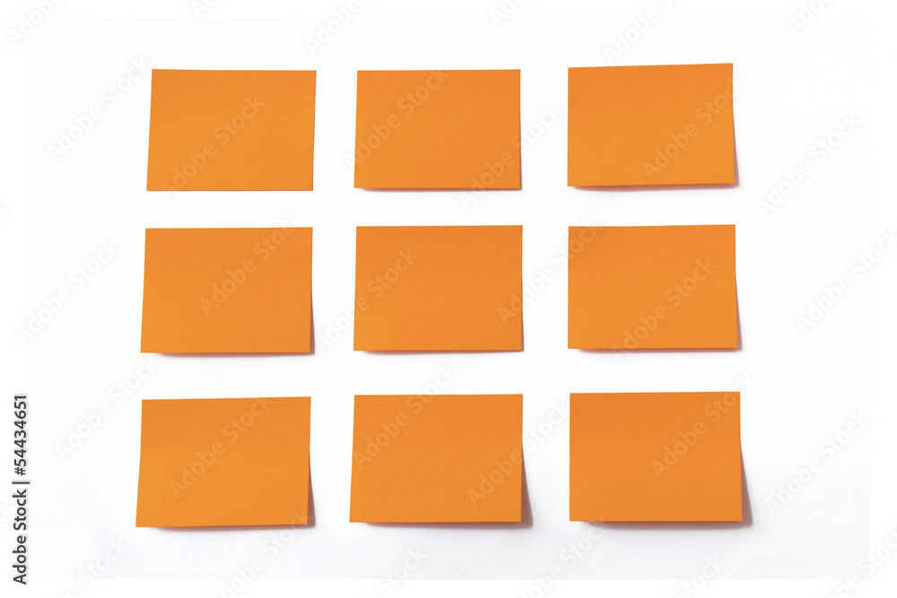 Sticky notes on white background Sticky notes on white background