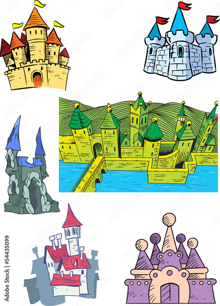 cartoon castles